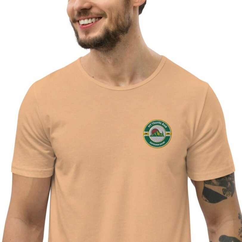 mens curved hem t shirt heather sand dune zoomed in 2 632ebb674b294 scaled