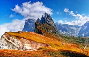 black and brown mountain